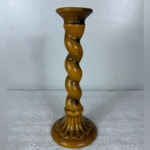 Vintage Haeger Candlestick Holder Ceramic USA 3044‎ Yellow Gold Color